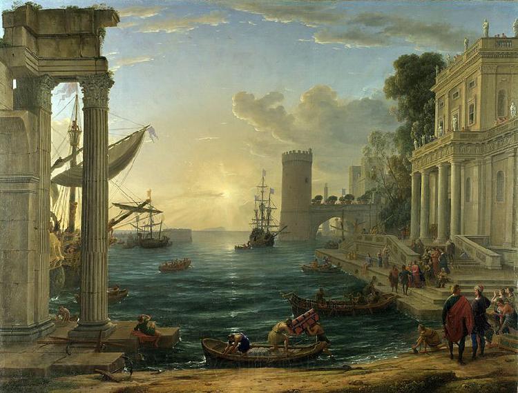 Claude Lorrain The Embarkation of the Queen of Sheba Spain oil painting art